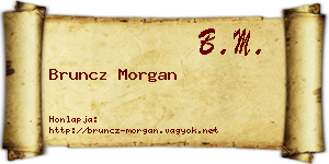 Bruncz Morgan névjegykártya